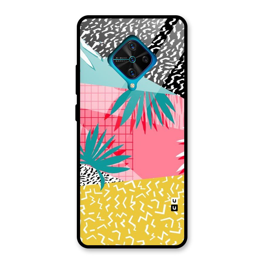Abstract Grass Hues Glass Back Case for Vivo S1 Pro