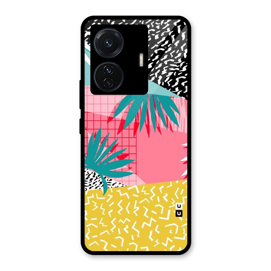 Abstract Grass Hues Glass Back Case for Vivo T1 Pro