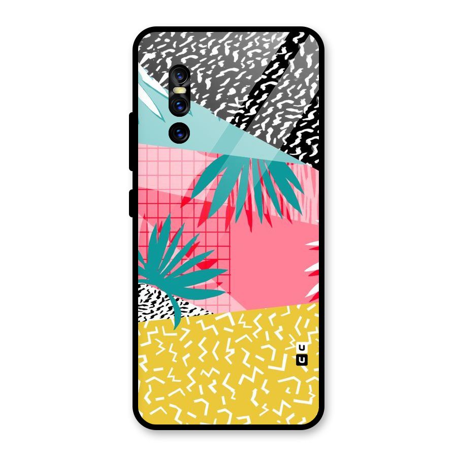 Abstract Grass Hues Glass Back Case for Vivo V15 Pro