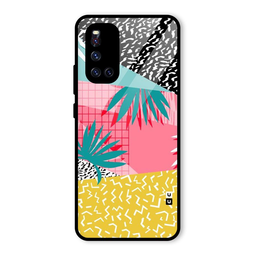 Abstract Grass Hues Glass Back Case for Vivo V19