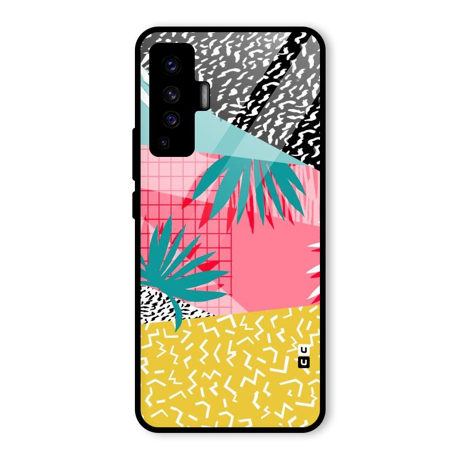 Abstract Grass Hues Glass Back Case for Vivo X50