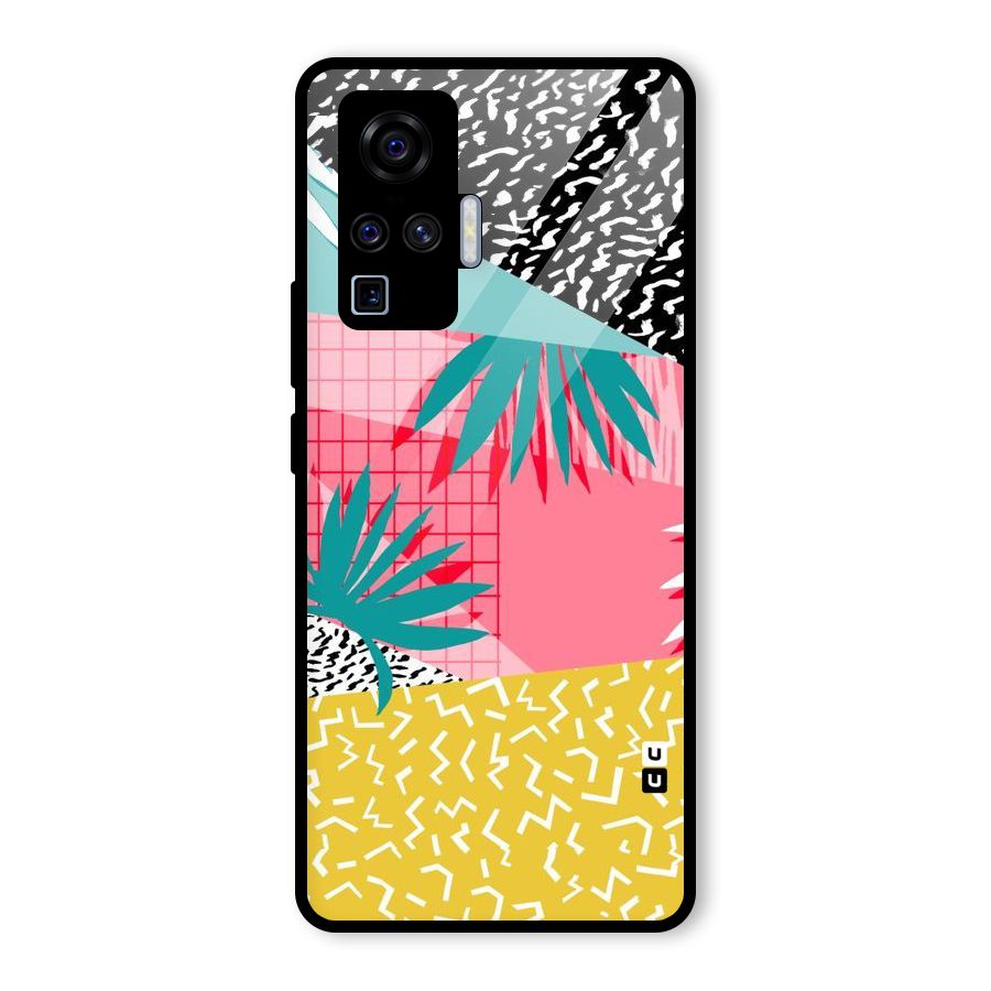 Abstract Grass Hues Glass Back Case for Vivo X50 Pro