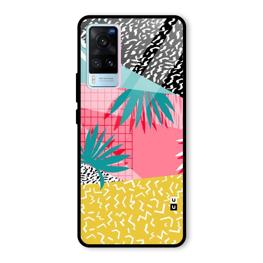 Abstract Grass Hues Glass Back Case for Vivo X60