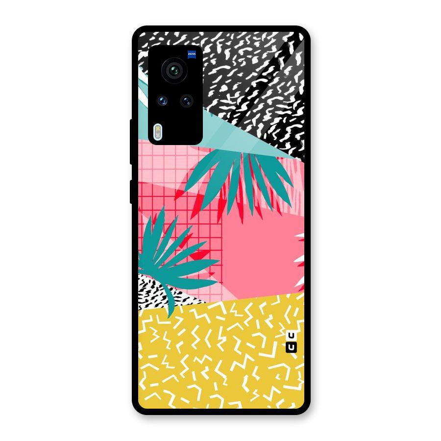 Abstract Grass Hues Glass Back Case for Vivo X60 Pro