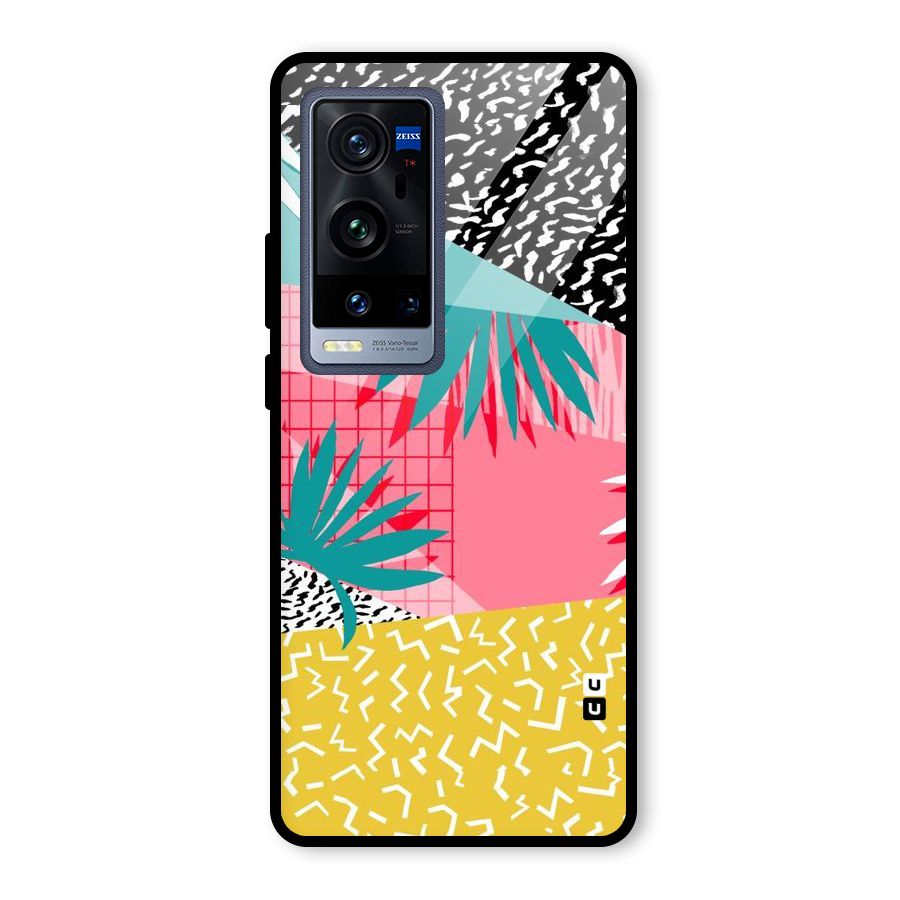 Abstract Grass Hues Glass Back Case for Vivo X60 Pro Plus