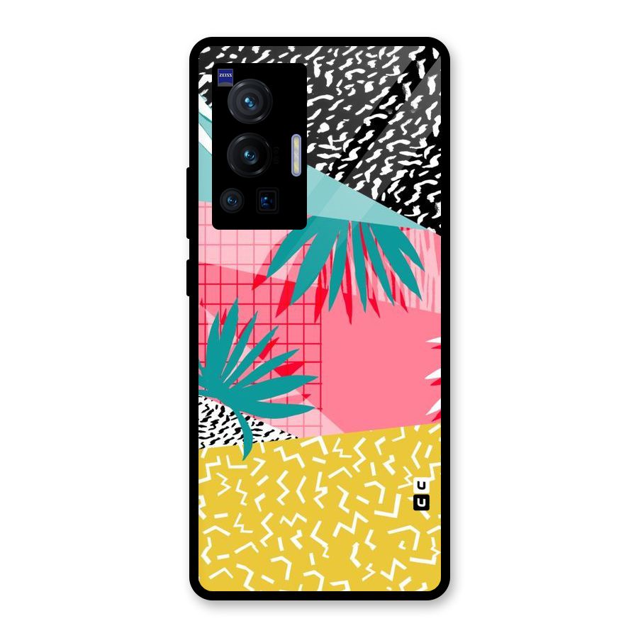 Abstract Grass Hues Glass Back Case for Vivo X70 Pro