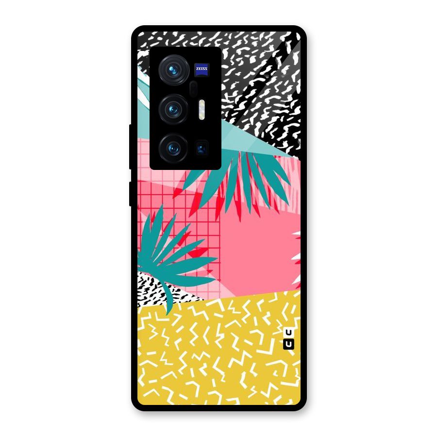 Abstract Grass Hues Glass Back Case for Vivo X70 Pro Plus
