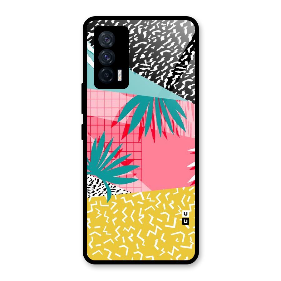Abstract Grass Hues Glass Back Case for Vivo iQOO 7 5G