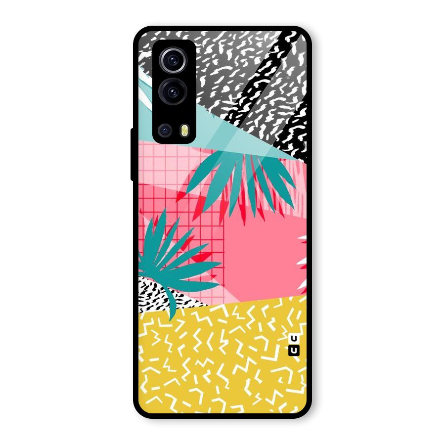 Abstract Grass Hues Glass Back Case for Vivo iQOO Z3