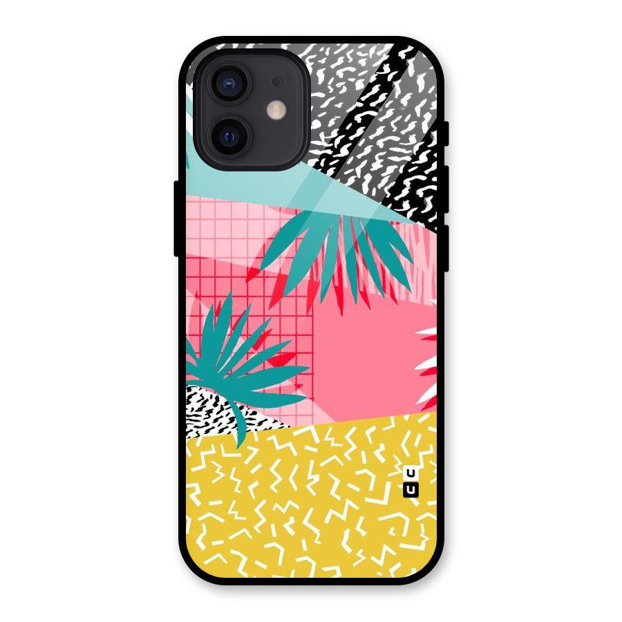 Abstract Grass Hues Glass Back Case for iPhone 12