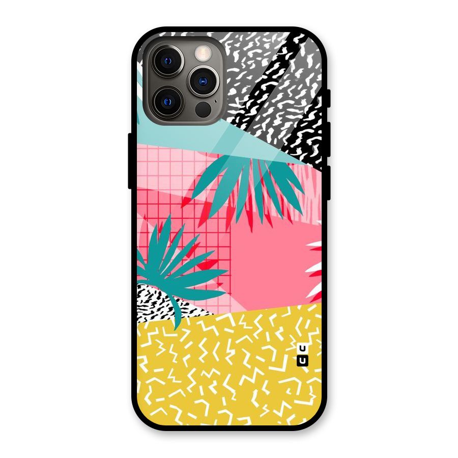 Abstract Grass Hues Glass Back Case for iPhone 12 Pro