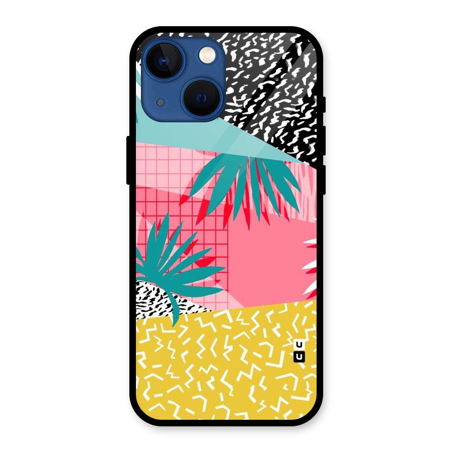 Abstract Grass Hues Glass Back Case for iPhone 13 Mini