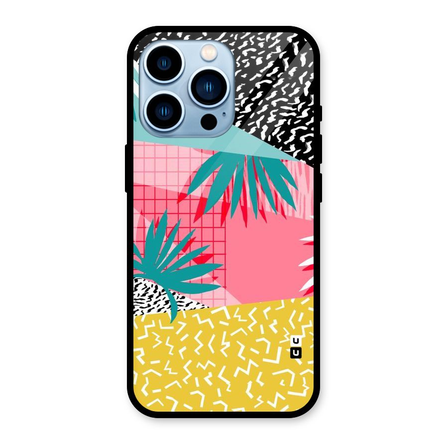 Abstract Grass Hues Glass Back Case for iPhone 13 Pro