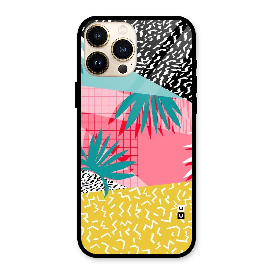 Abstract Grass Hues Glass Back Case for iPhone 13 Pro Max