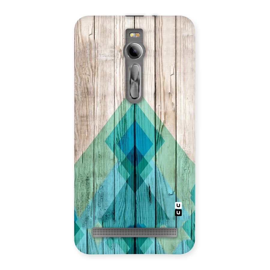 Abstract Green And Wood Back Case for Asus Zenfone 2