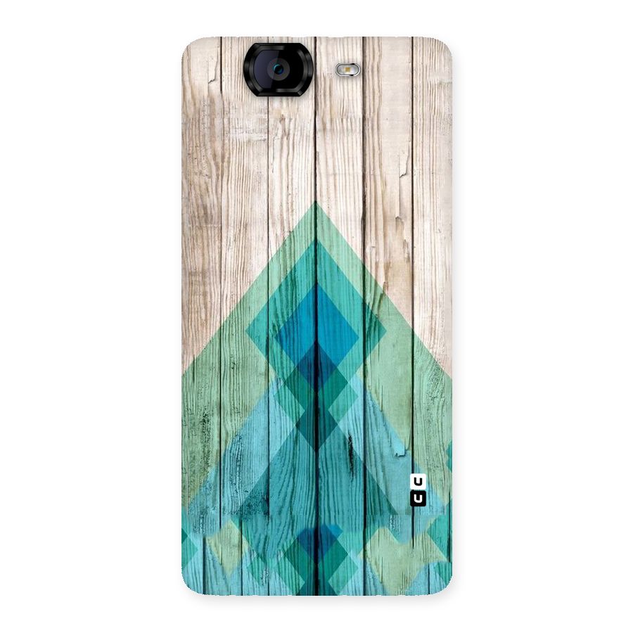 Abstract Green And Wood Back Case for Canvas Knight A350