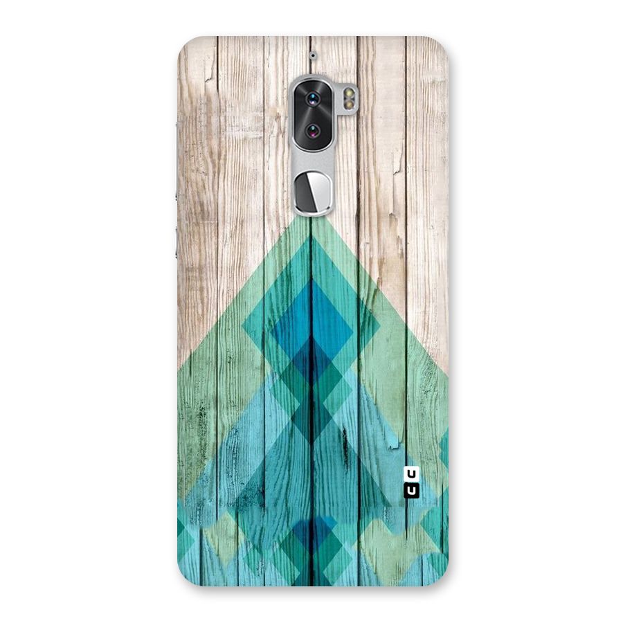 Abstract Green And Wood Back Case for Coolpad Cool 1