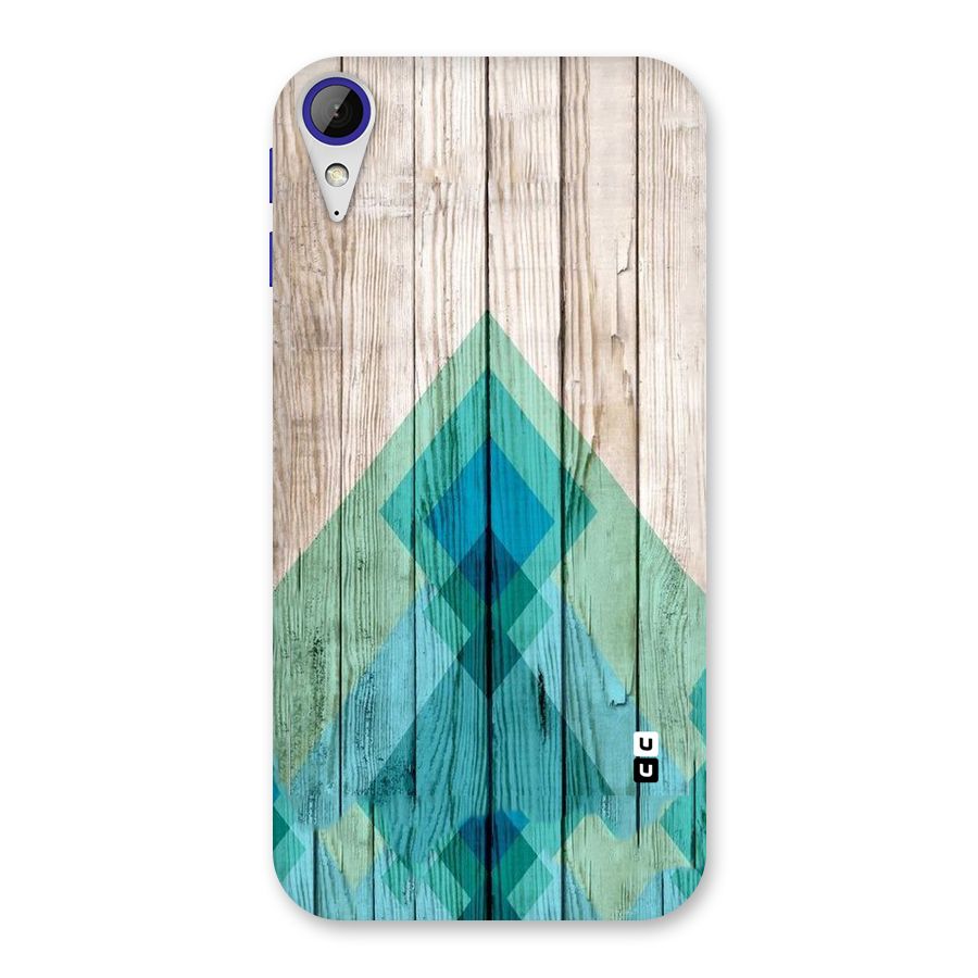 Abstract Green And Wood Back Case for Desire 830