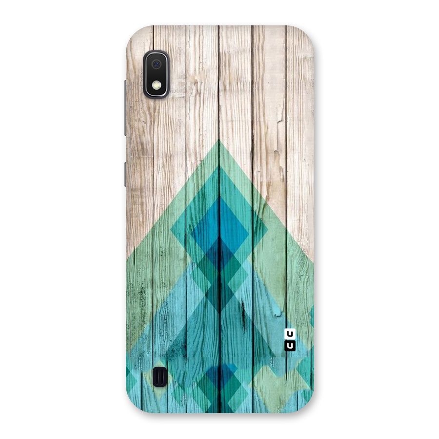 Abstract Green And Wood Back Case for Galaxy A10