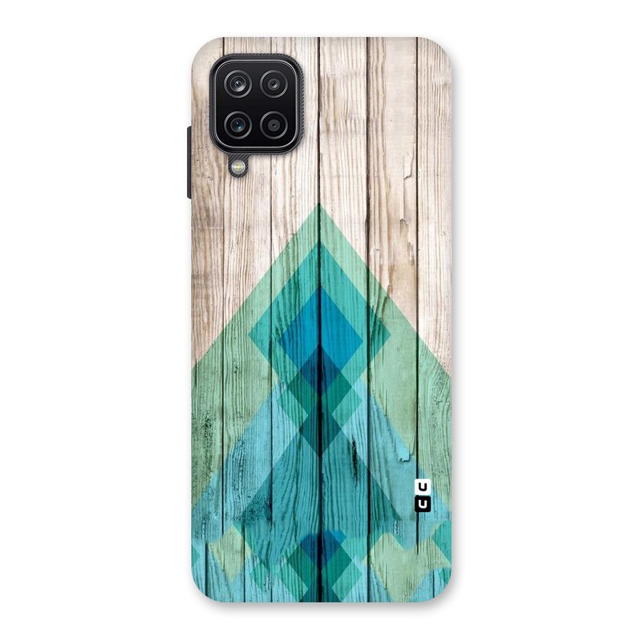 Abstract Green And Wood Back Case for Galaxy A12