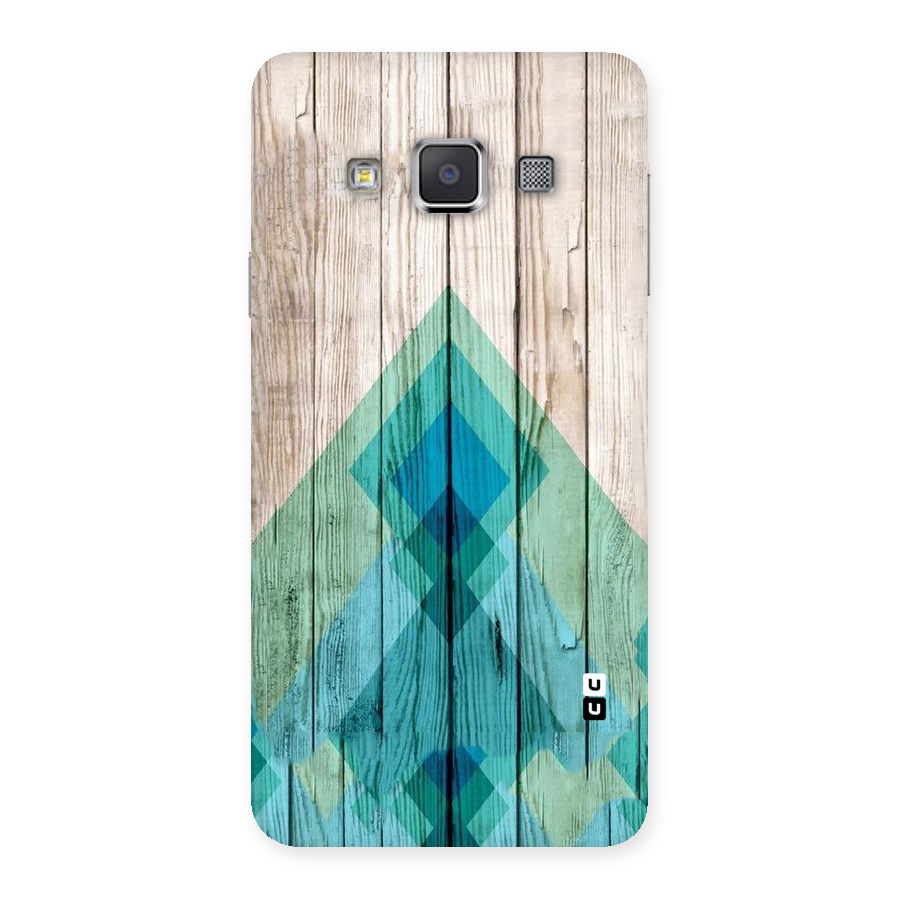 Abstract Green And Wood Back Case for Galaxy A3