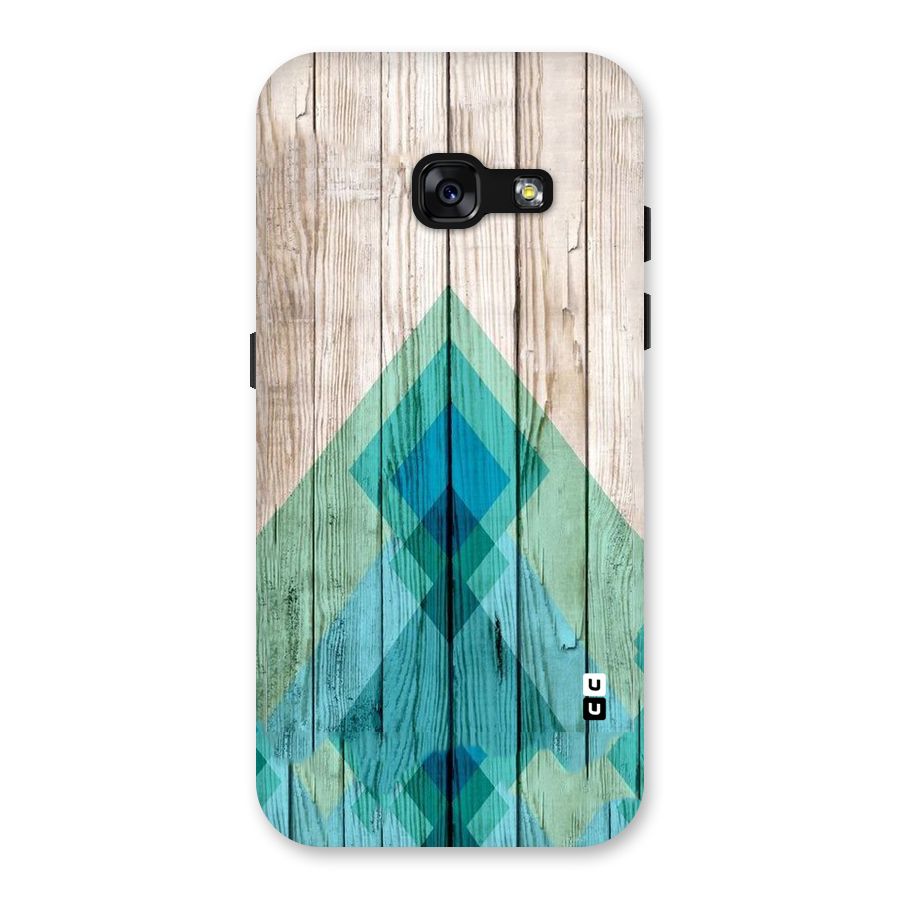 Abstract Green And Wood Back Case for Galaxy A3 (2017)