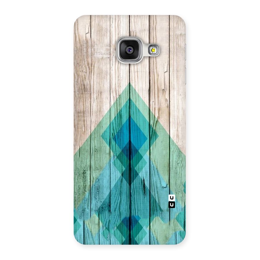 Abstract Green And Wood Back Case for Galaxy A3 2016
