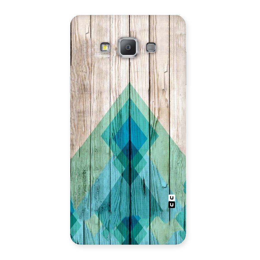 Abstract Green And Wood Back Case for Galaxy A7