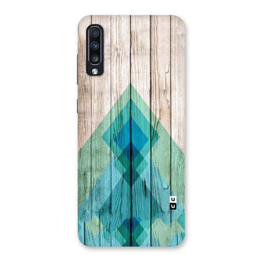 Abstract Green And Wood Back Case for Galaxy A70