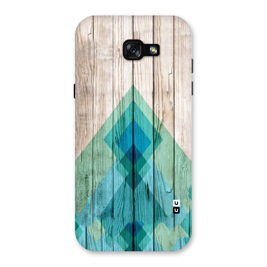 Abstract Green And Wood Back Case for Galaxy A7 (2017)