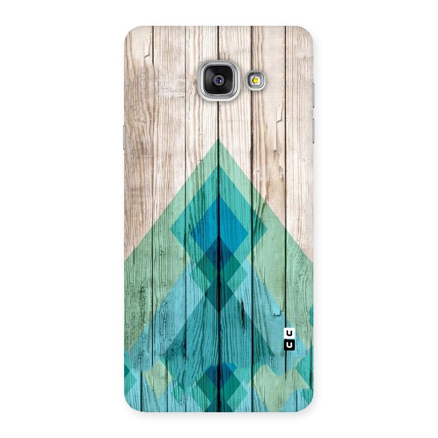 Abstract Green And Wood Back Case for Galaxy A7 2016