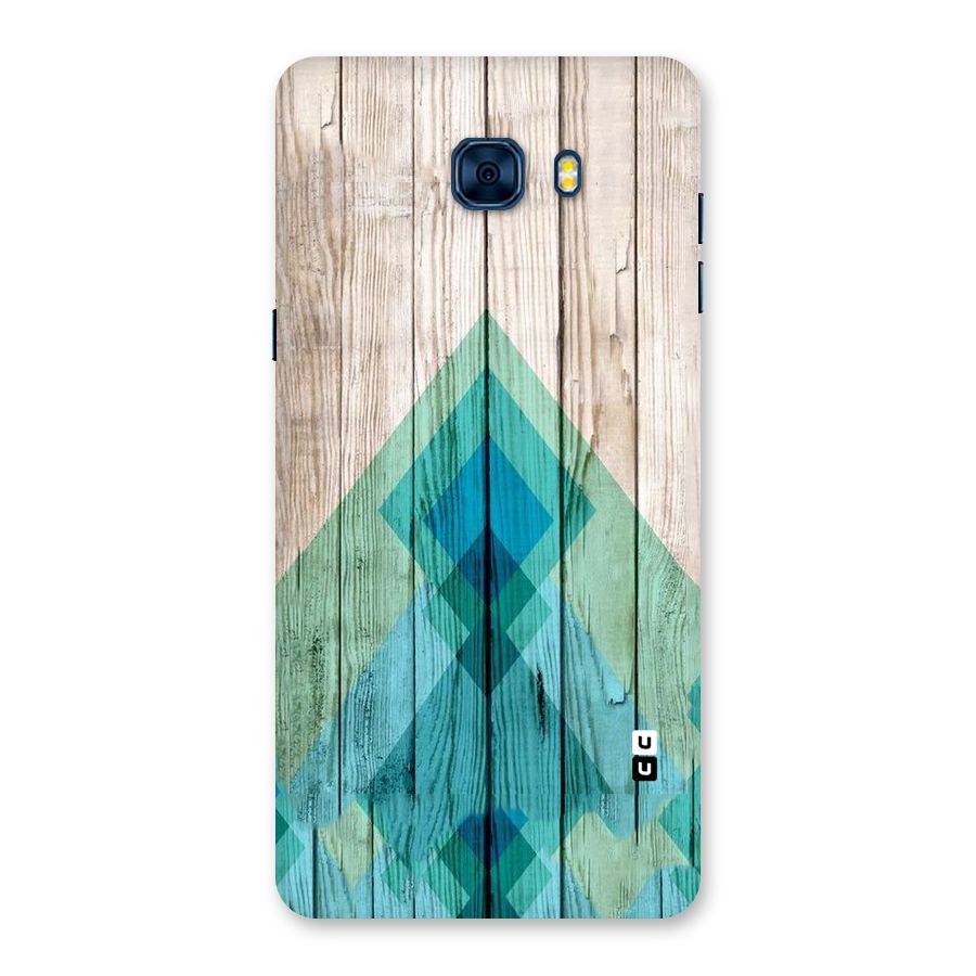 Abstract Green And Wood Back Case for Galaxy C7 Pro
