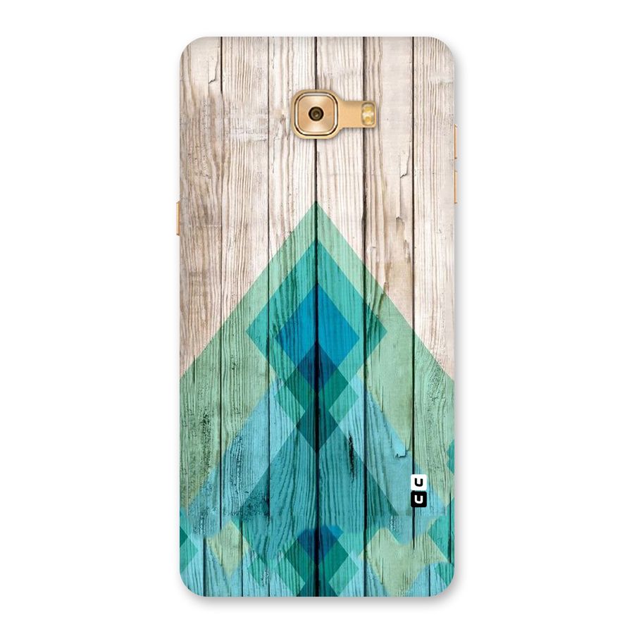 Abstract Green And Wood Back Case for Galaxy C9 Pro