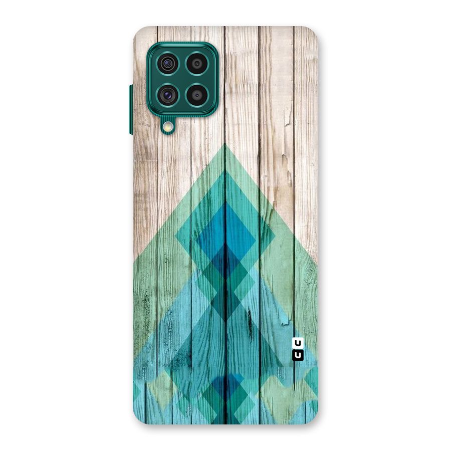 Abstract Green And Wood Back Case for Galaxy F62