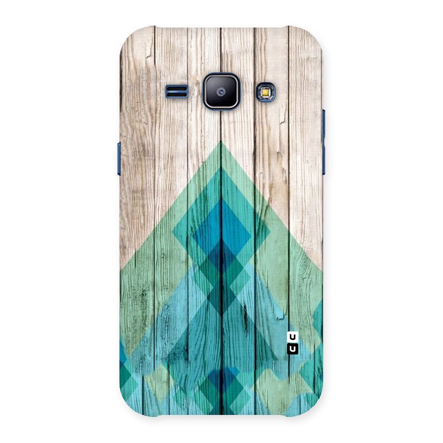 Abstract Green And Wood Back Case for Galaxy J1