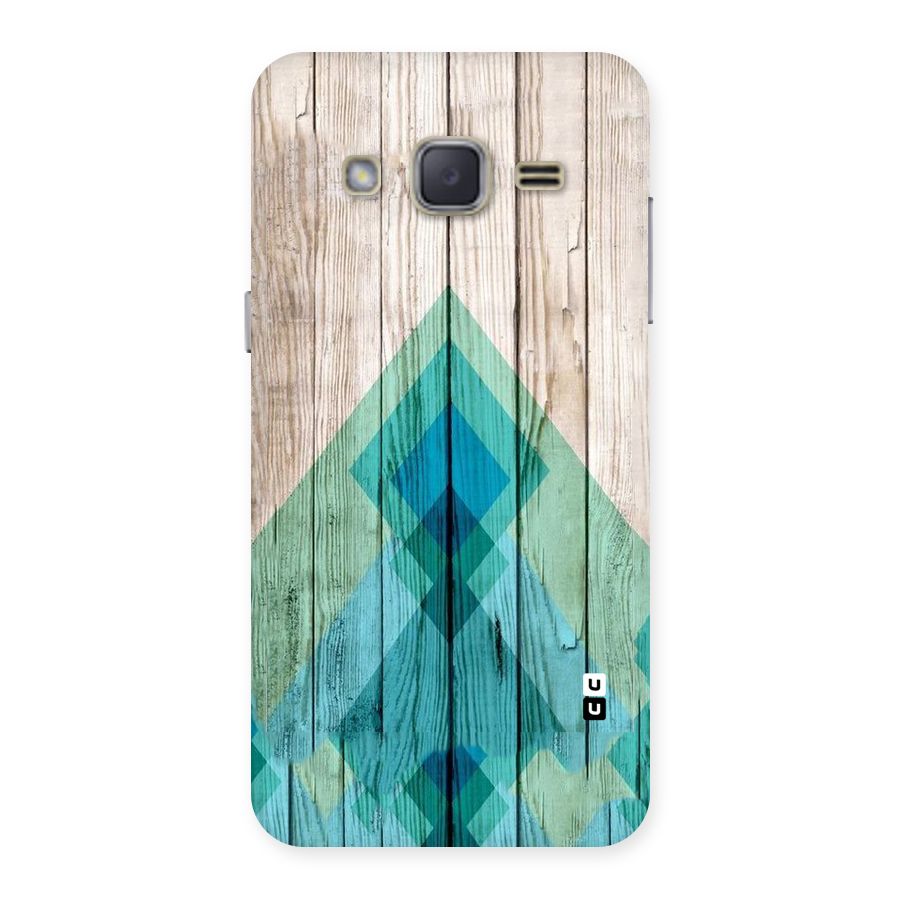 Abstract Green And Wood Back Case for Galaxy J2