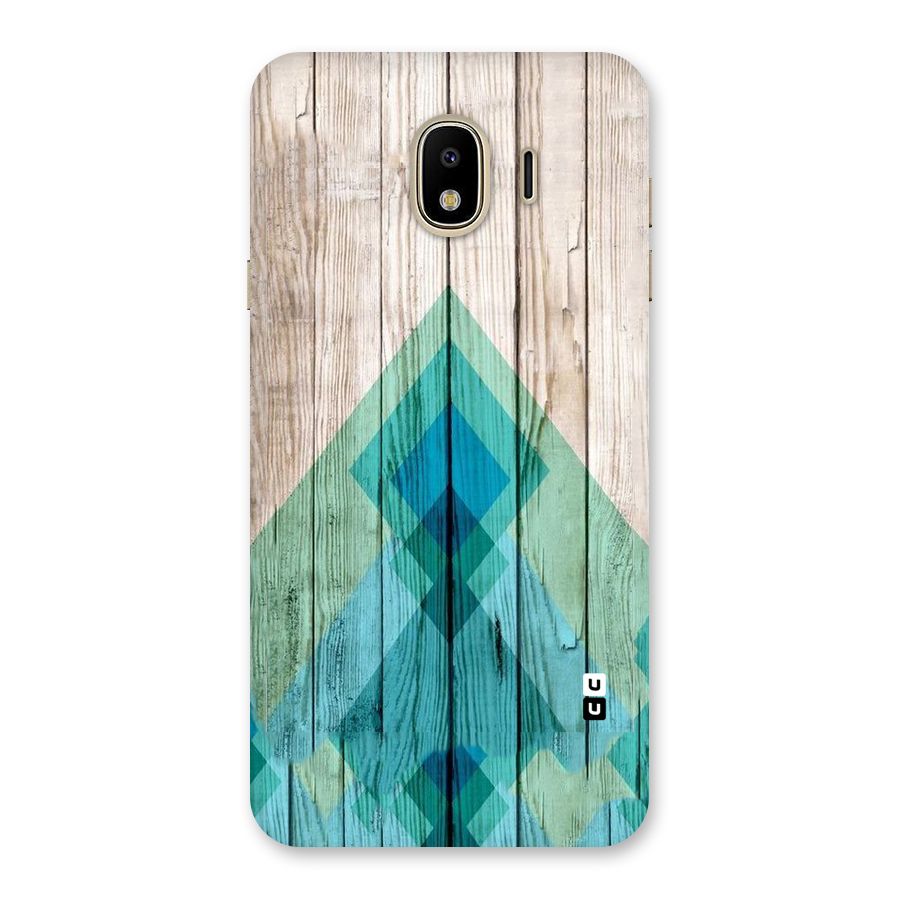 Abstract Green And Wood Back Case for Galaxy J4