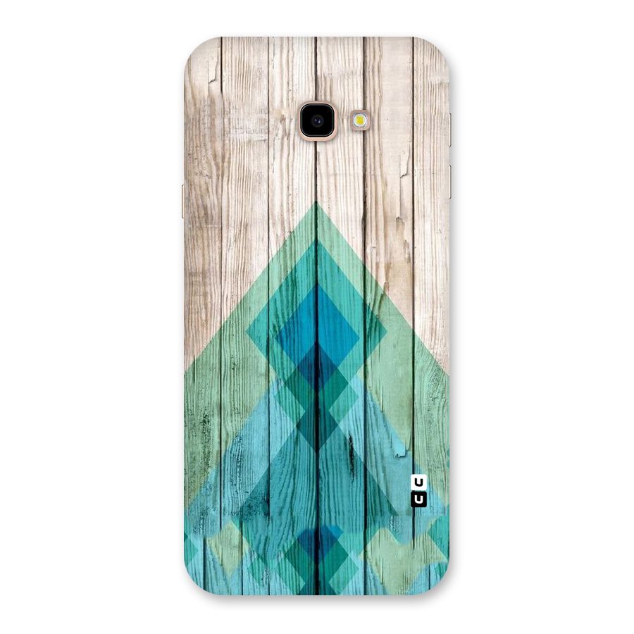 Abstract Green And Wood Back Case for Galaxy J4 Plus