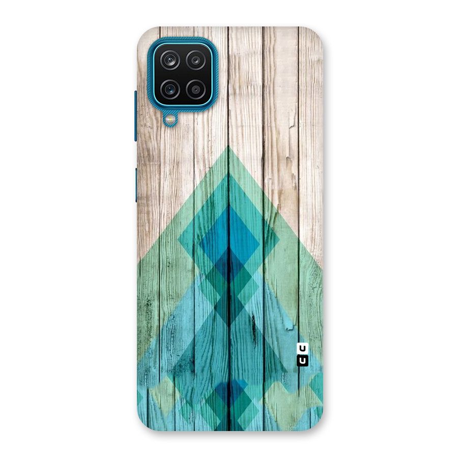 Abstract Green And Wood Back Case for Galaxy M12