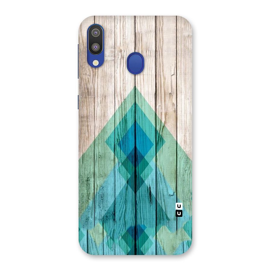 Abstract Green And Wood Back Case for Galaxy M20