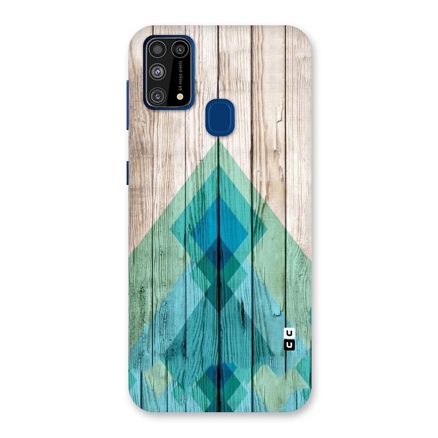 Abstract Green And Wood Back Case for Galaxy M31