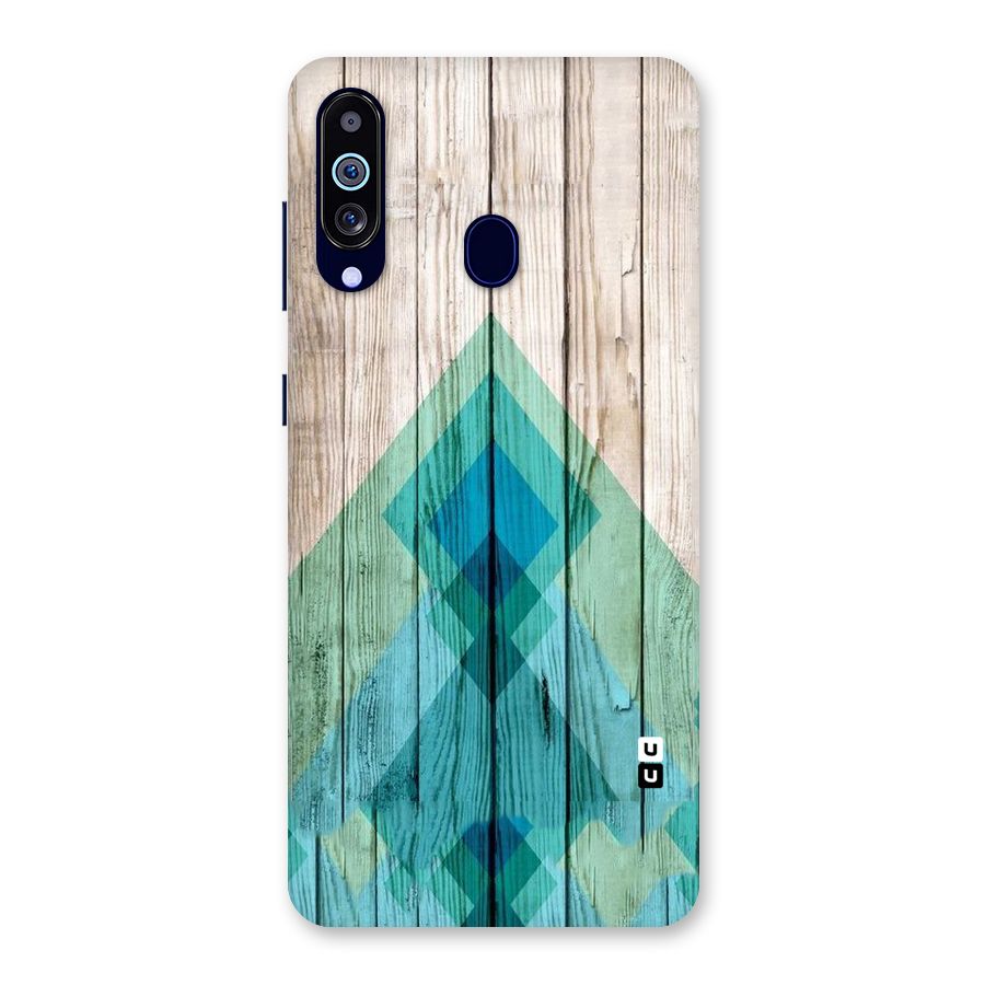 Abstract Green And Wood Back Case for Galaxy M40