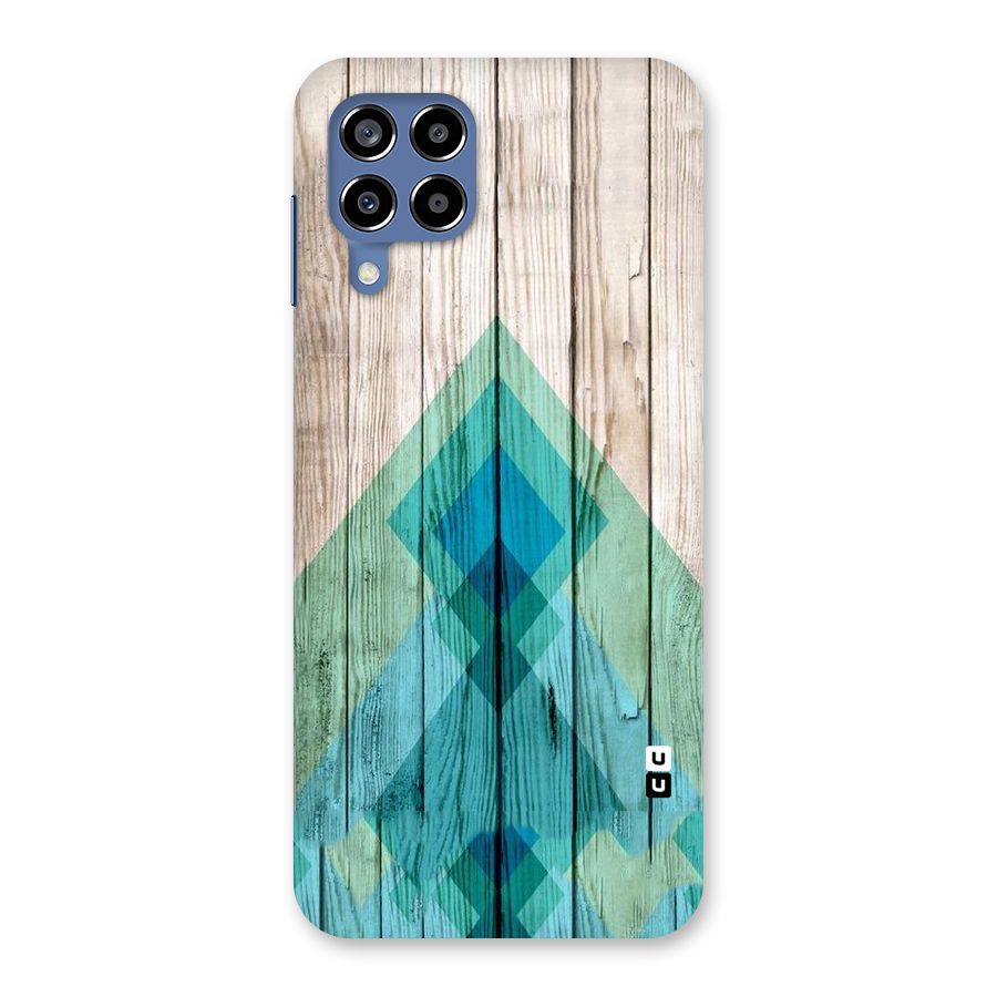 Abstract Green And Wood Back Case for Galaxy M53 5G