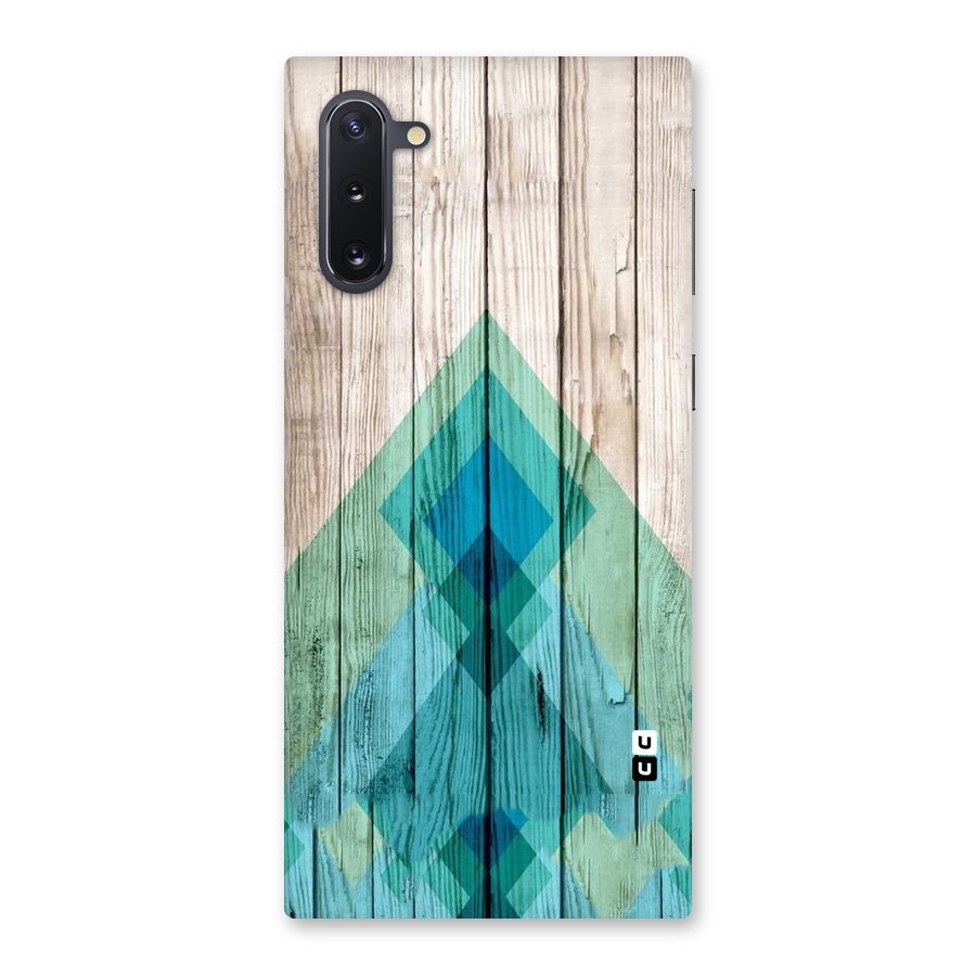 Abstract Green And Wood Back Case for Galaxy Note 10