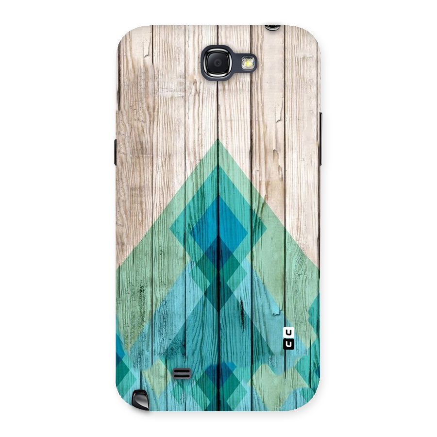 Abstract Green And Wood Back Case for Galaxy Note 2