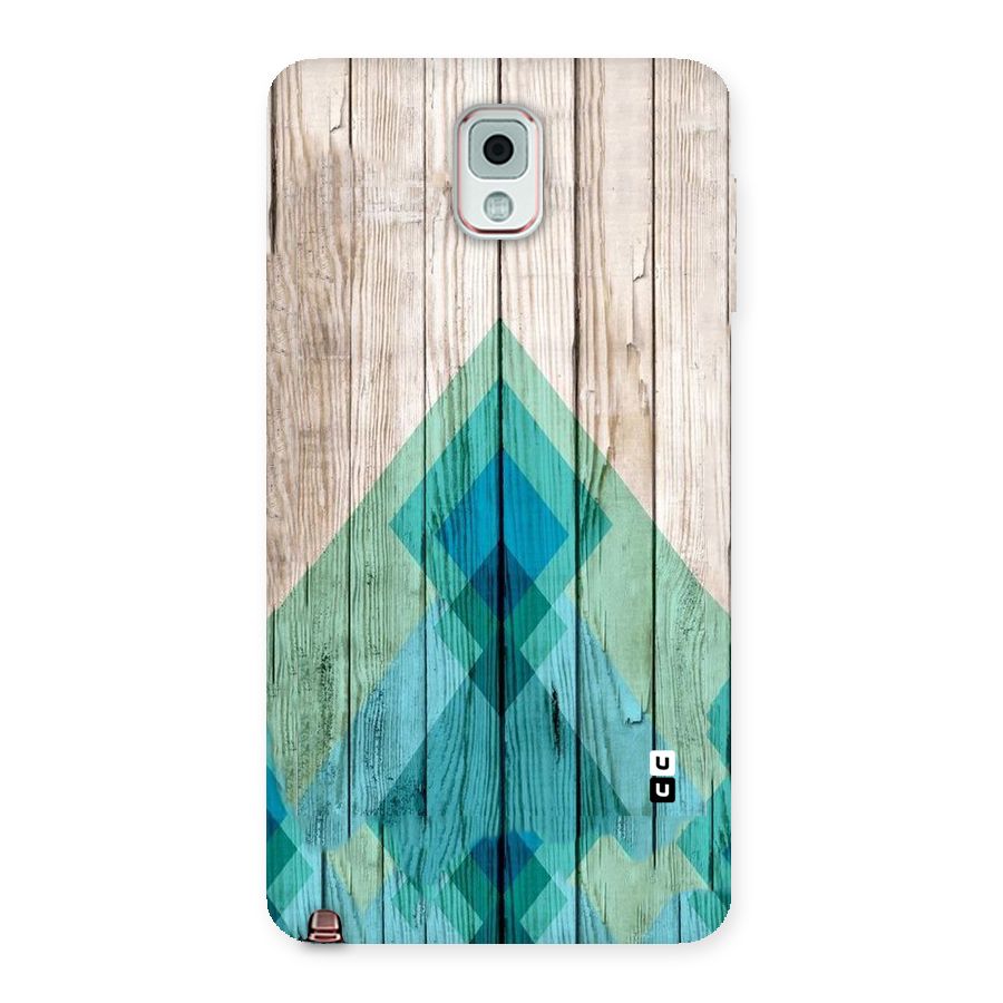 Abstract Green And Wood Back Case for Galaxy Note 3