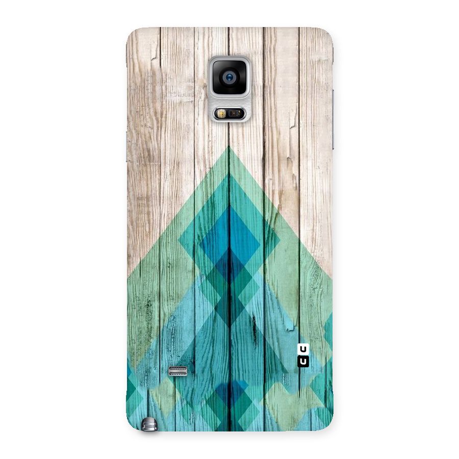 Abstract Green And Wood Back Case for Galaxy Note 4