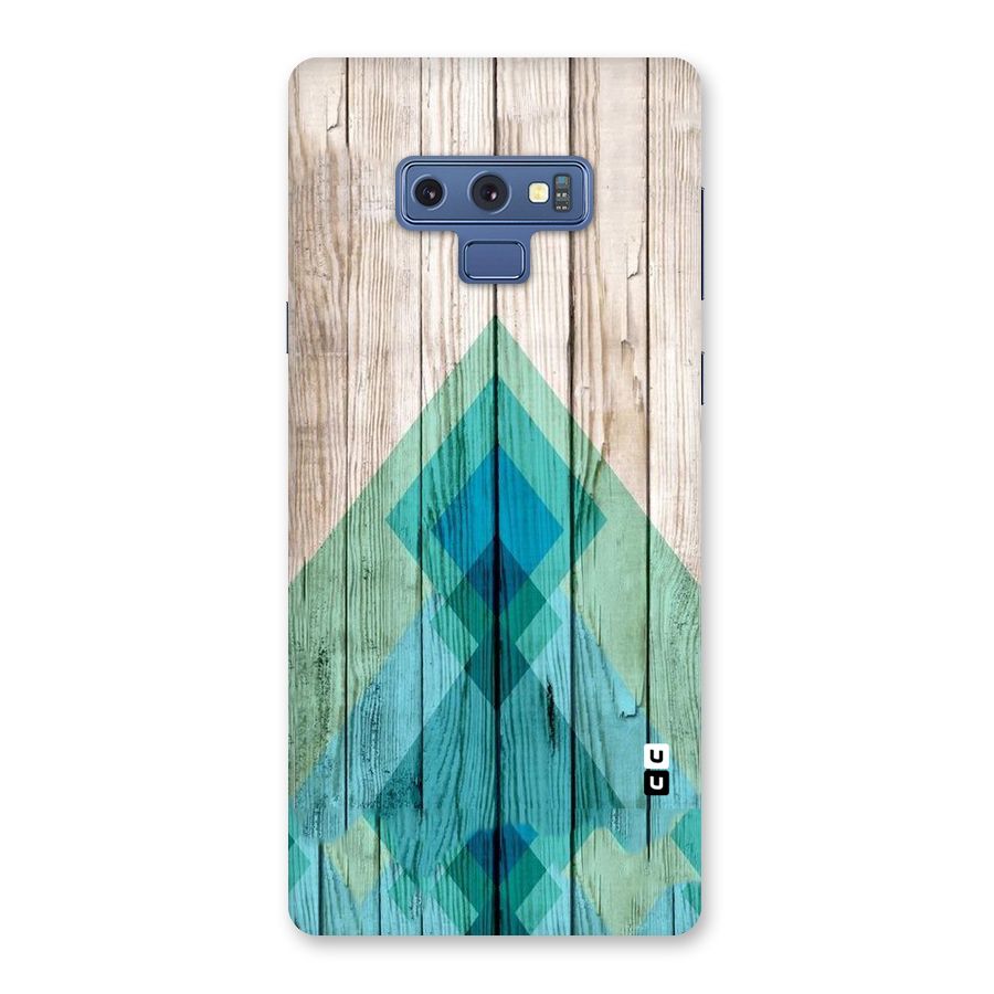 Abstract Green And Wood Back Case for Galaxy Note 9