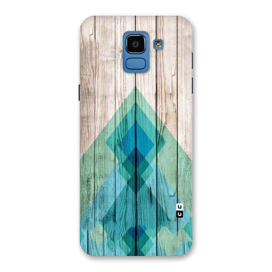 Abstract Green And Wood Back Case for Galaxy On6
