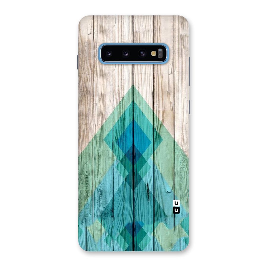 Abstract Green And Wood Back Case for Galaxy S10 Plus